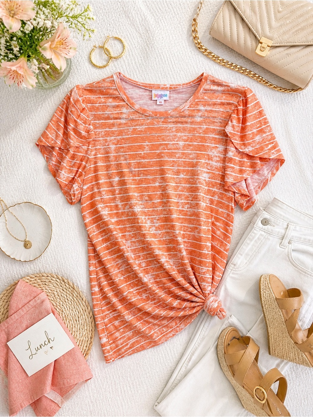 LuLaRoe “Olive” Tulip Sleeve Top – XS 🌺